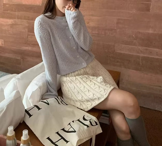 Dopamine fleece cardigan (preorder/ 7 colours)