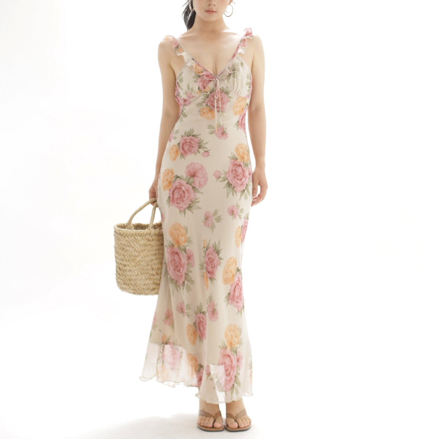 Rose dress (ready stock in midi (S&M)/ 2 lengths)