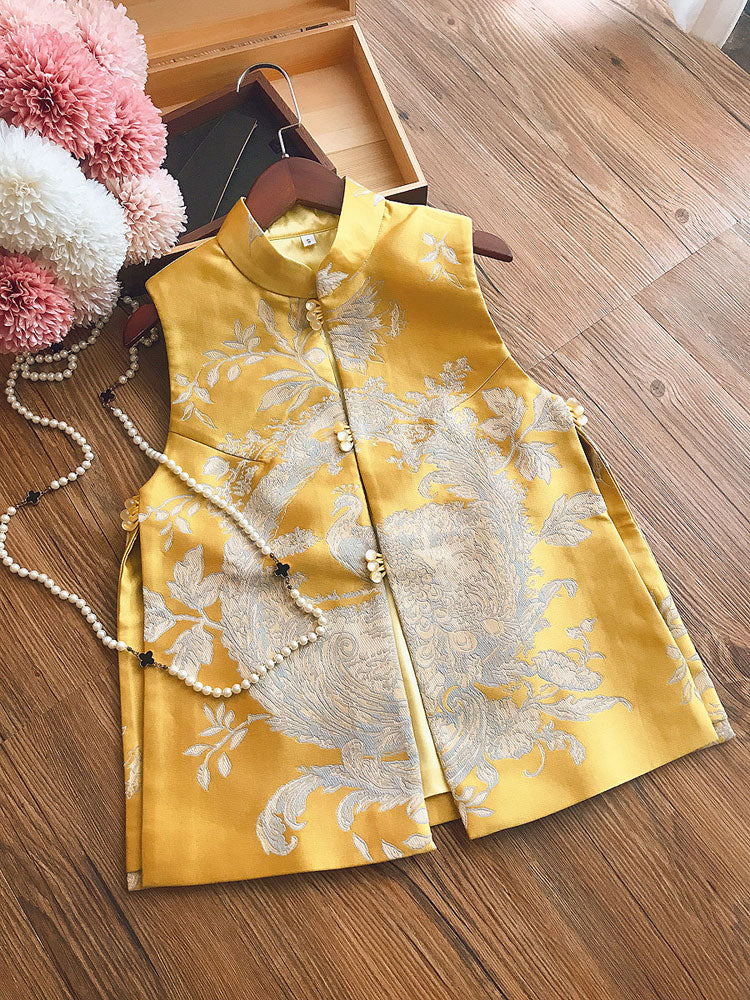 Yunsha Cheongsam Top Vest + Shorts Set main image 0