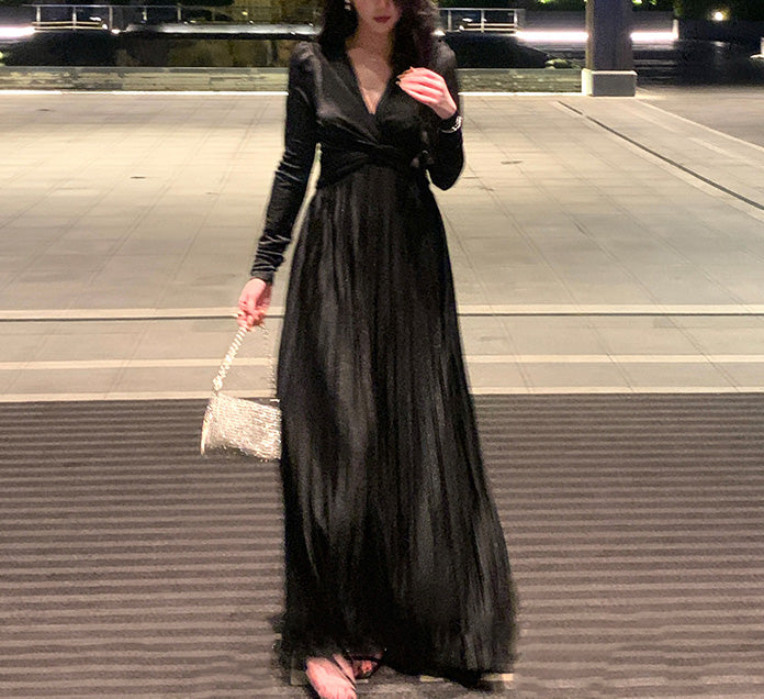 Glimmer maxi dress (ready stock in grey (L)/ 3 colours)