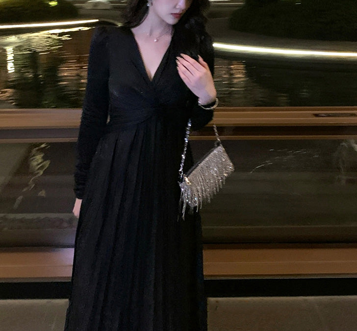 Glimmer maxi dress (ready stock in grey (L)/ 3 colours)