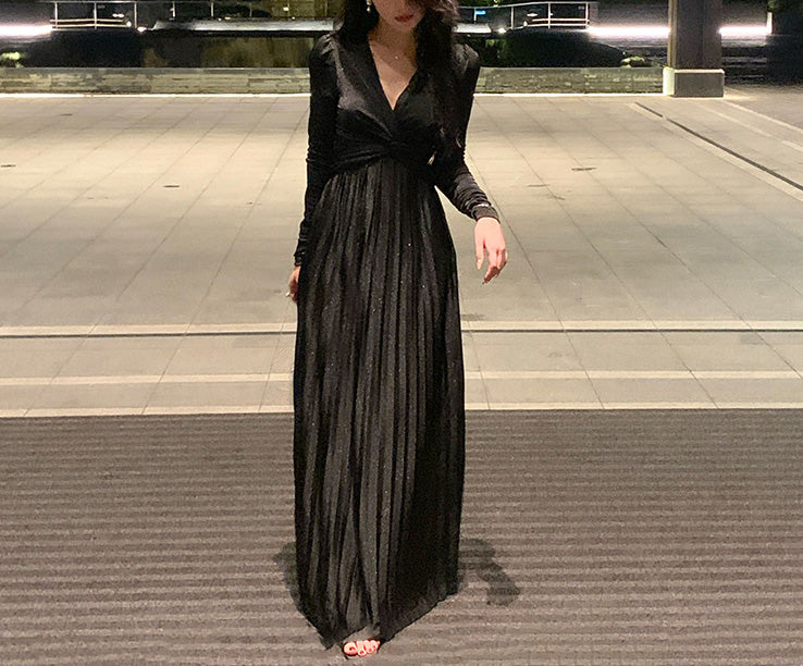 Glimmer maxi dress (ready stock in grey (L)/ 3 colours)