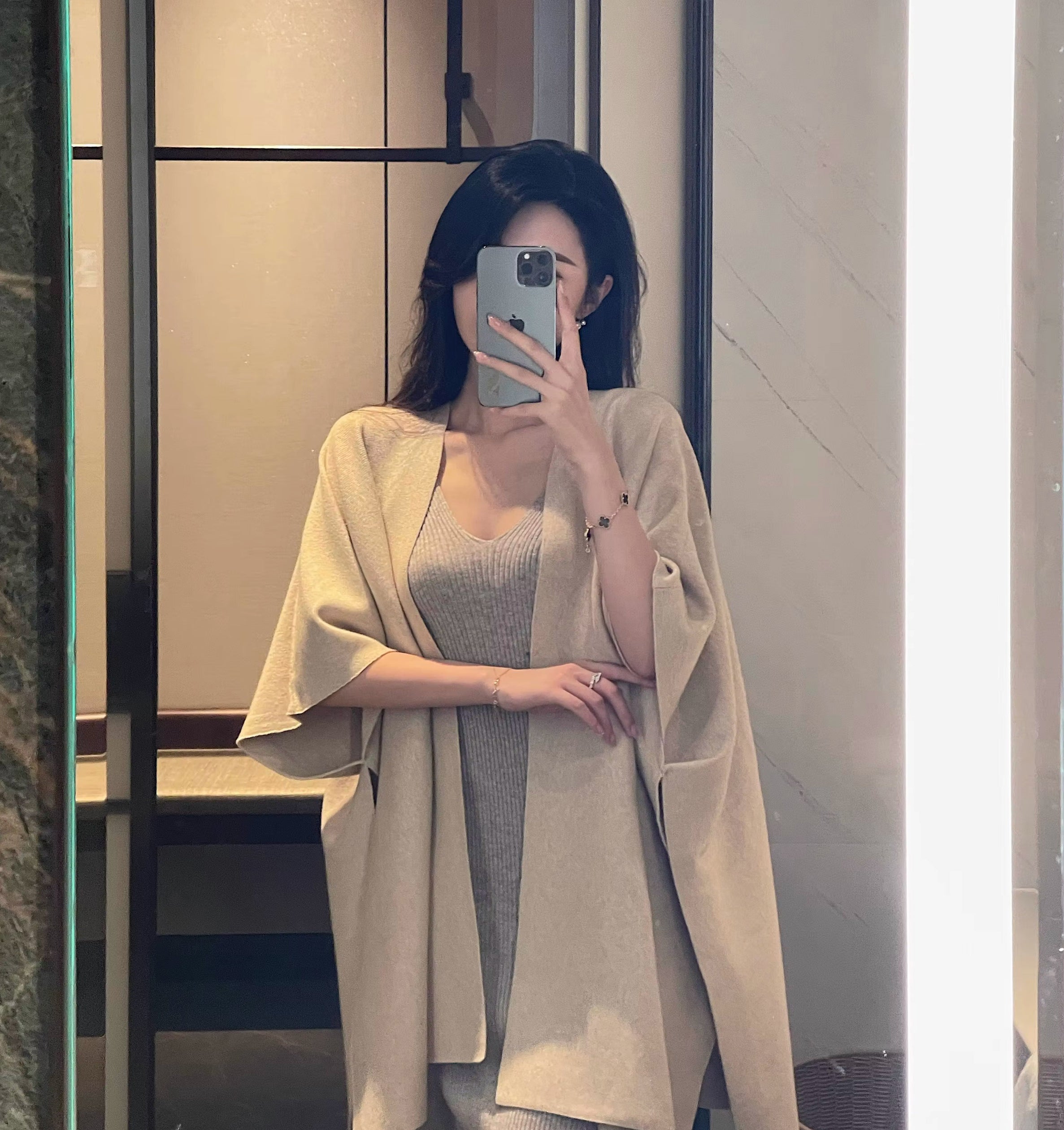 Cape knit cardigan (preorder/ 3 colours)