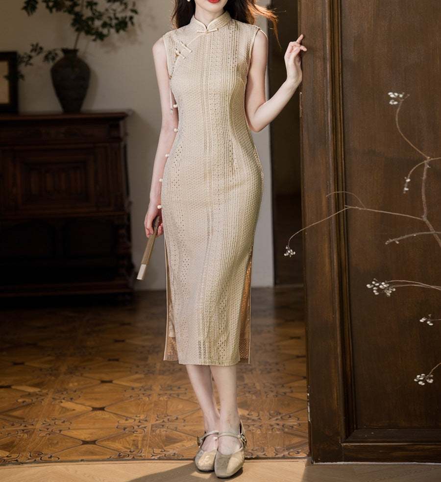 Classic Crochet Cheongsam (preorder/ 3 colours)