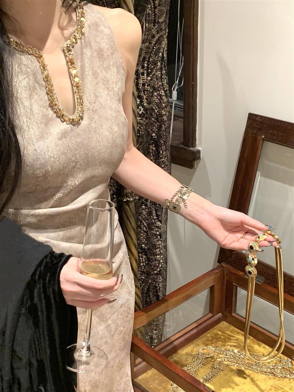 Gold sage dress (preorder/ 2 colours)