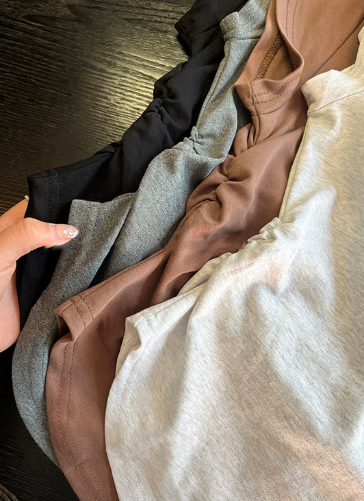 Aris top (ready stock in grey (M)/ 3 colours)