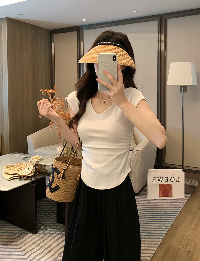 Aris top (ready stock in grey (M)/ 3 colours)