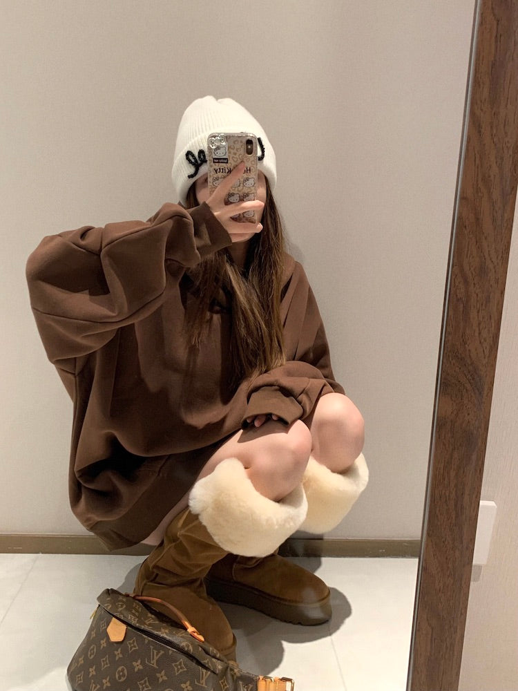 Creme hoodie top (preorder)