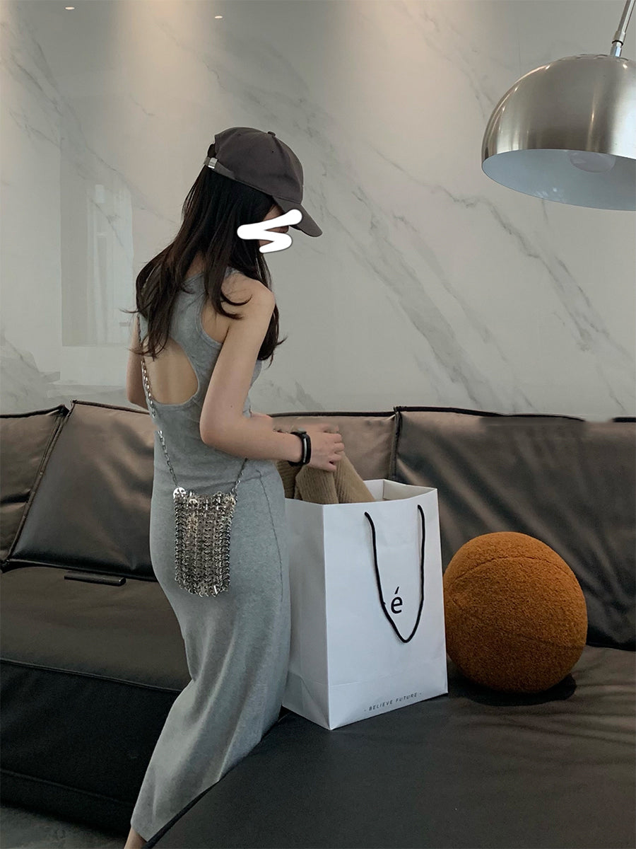 Foe dress (ready stock in light grey (L)/ 3 colours)