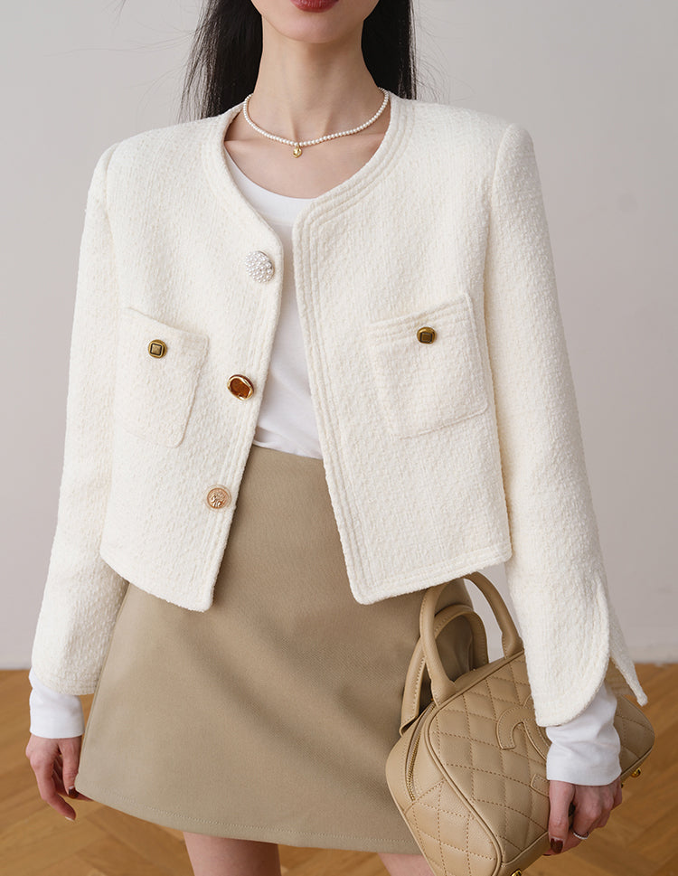 Veste en tweed Calrose (précommande / 3 couleurs)