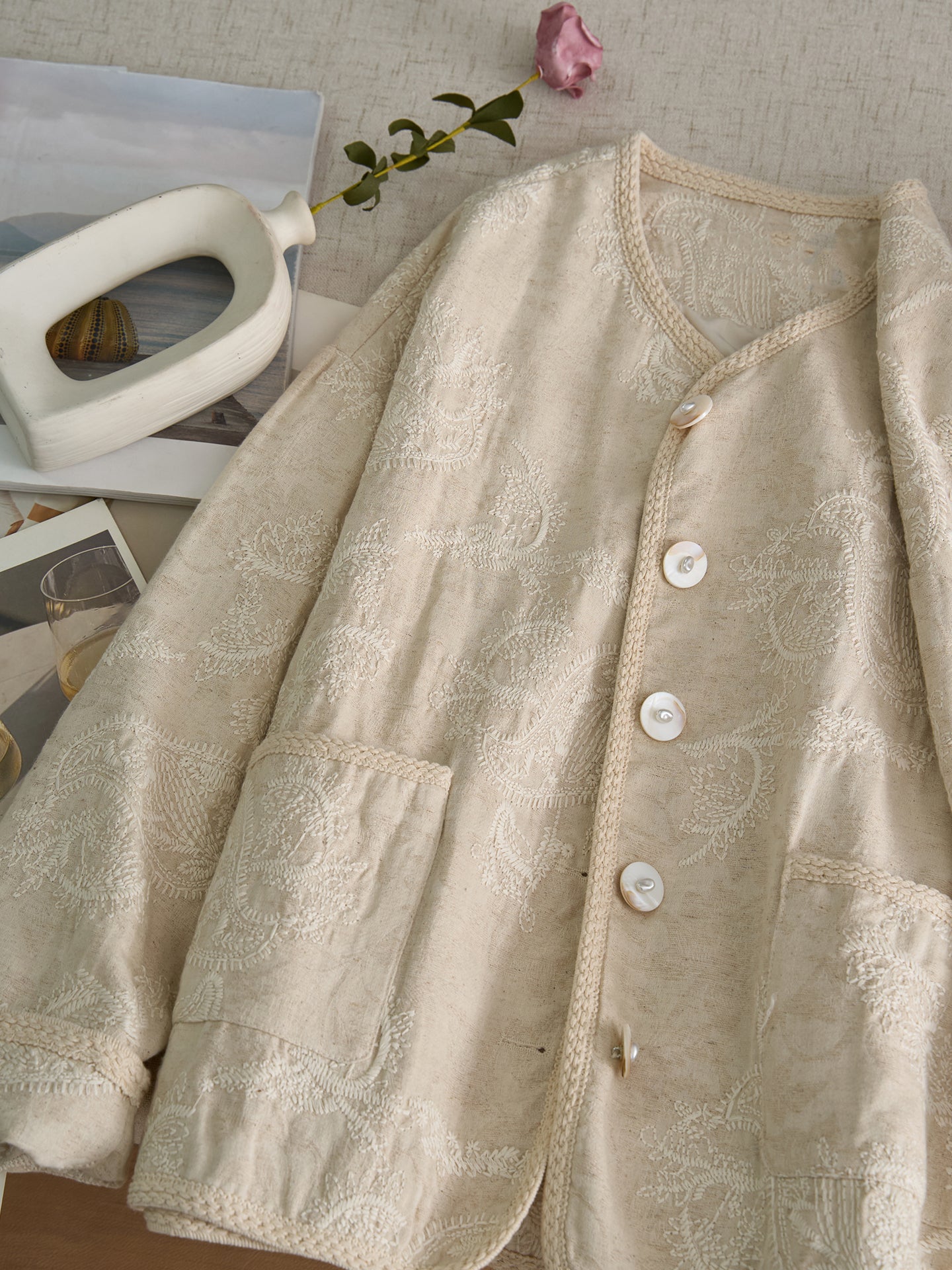 Thompson linen top (preorder)