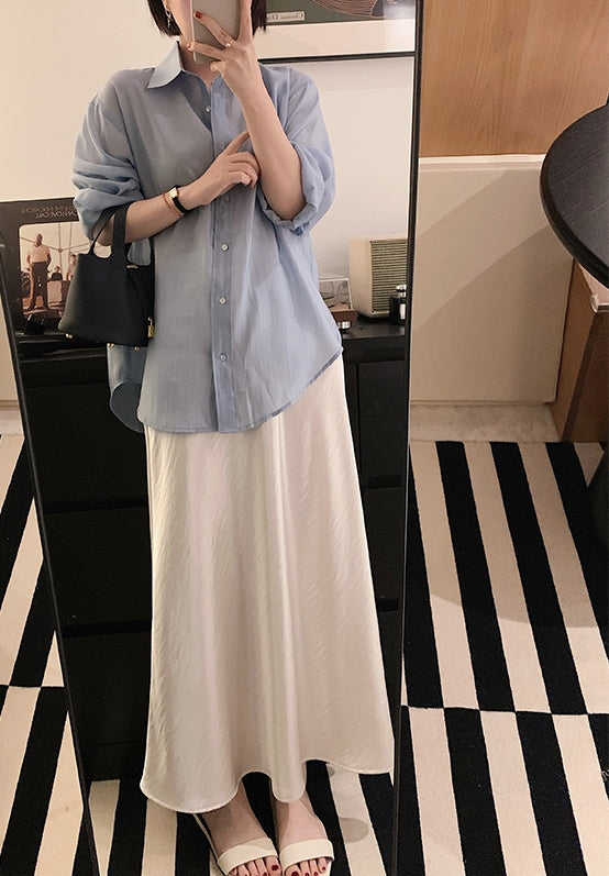 Sheer Tencel Shirt (preorder/ 3 colours)