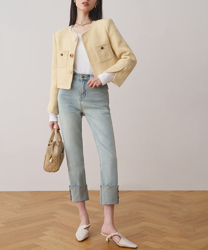 Veste en tweed Calrose (précommande / 3 couleurs)