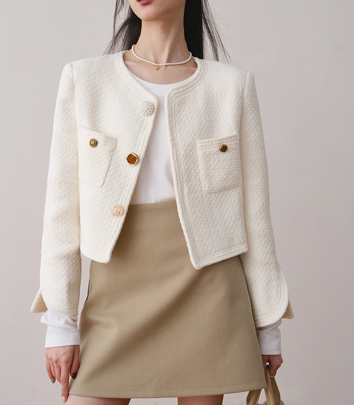 Veste en tweed Calrose (précommande / 3 couleurs)