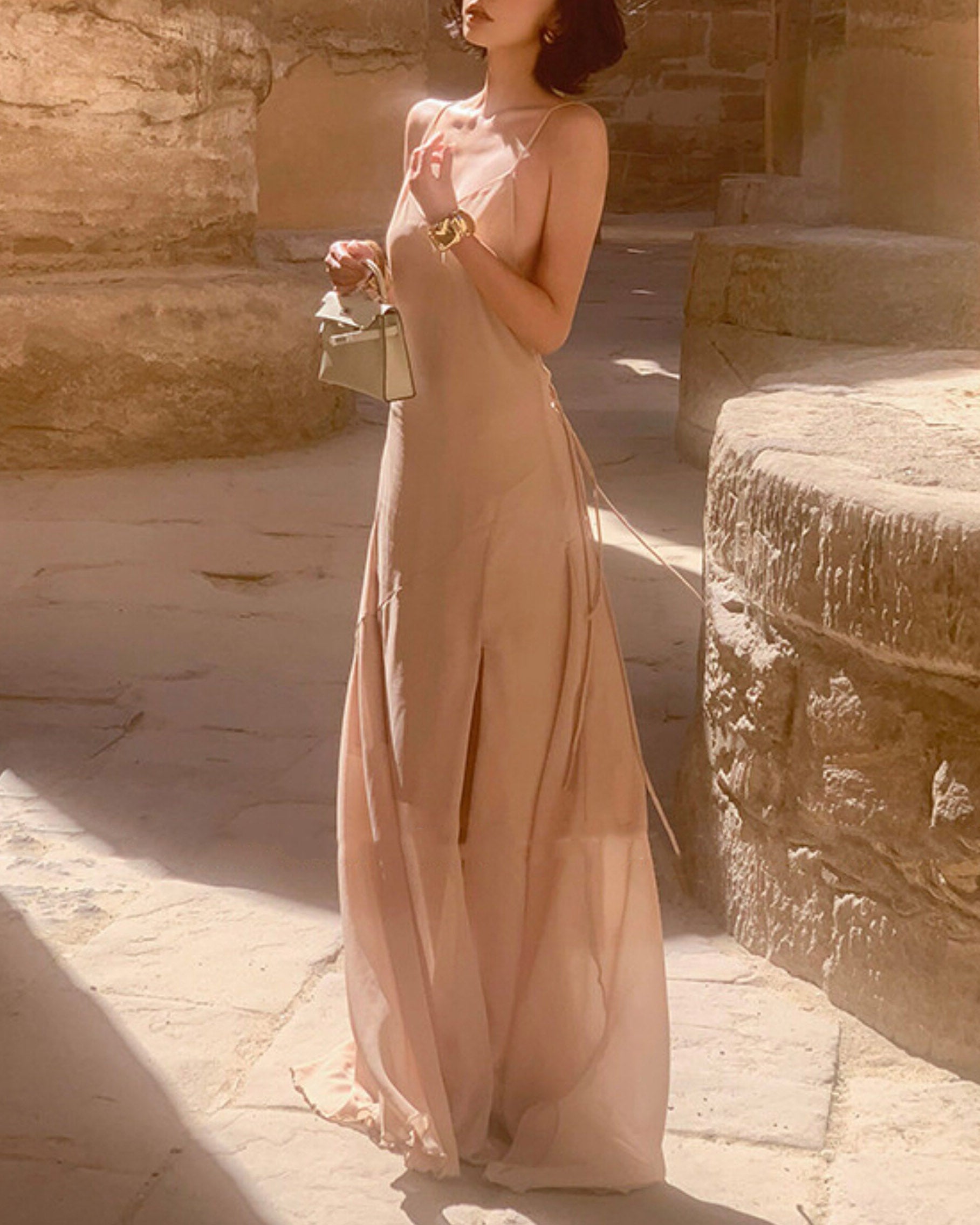 Nude Ethereal Maxi Dress (preorder)
