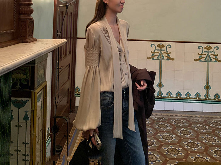 Billowy shirt top (preorder)