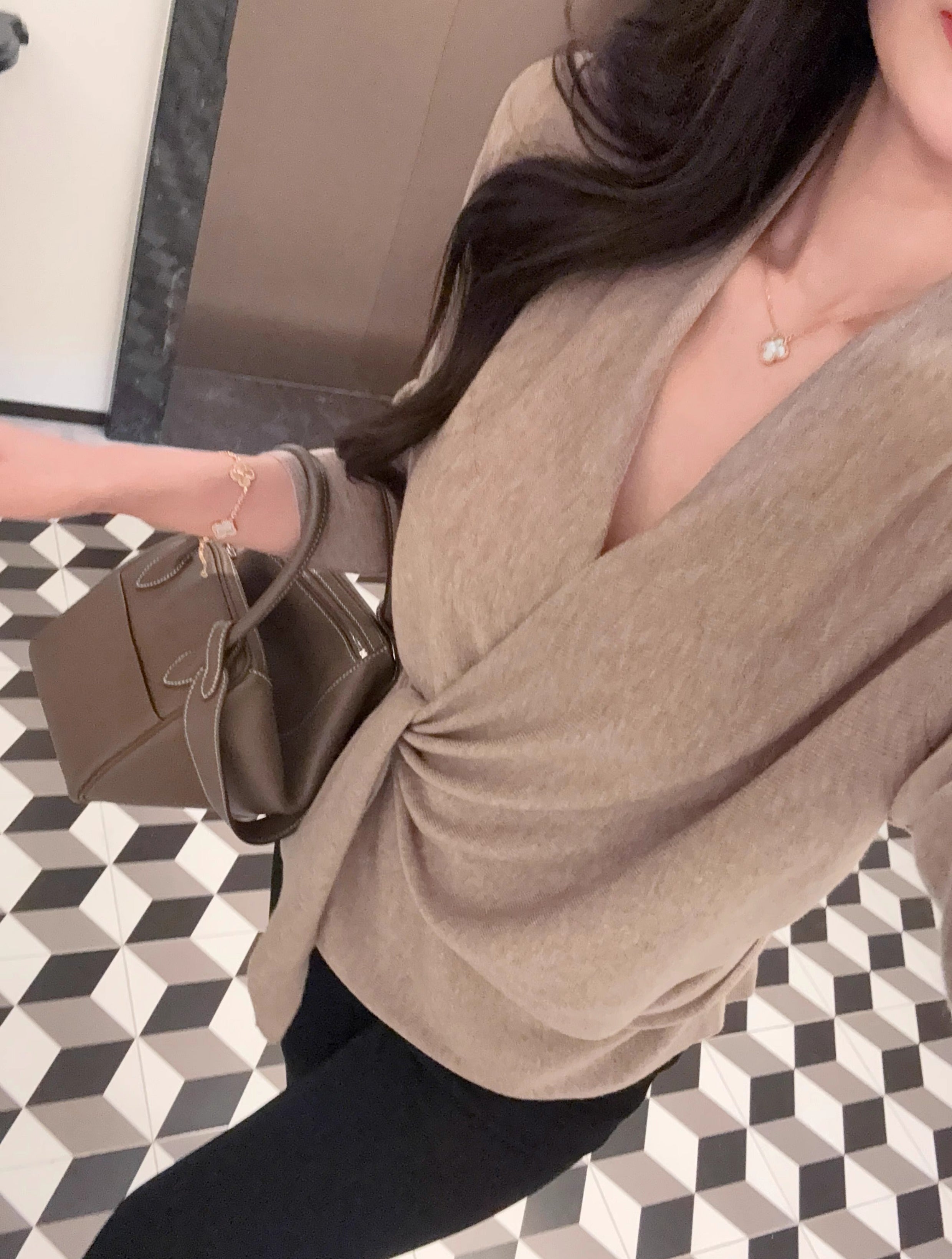 Wraparound wool top (preorder)