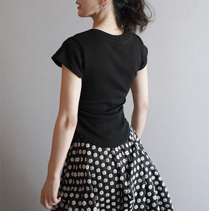 Aris top (ready stock in grey (M)/ 3 colours)