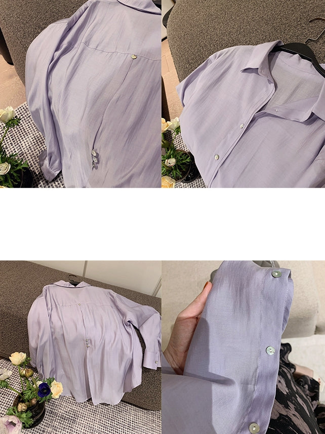 Sheer Tencel Shirt (preorder/ 3 colours)