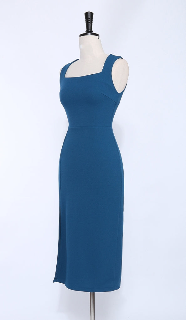 Ally dress (ready stock in peacock and black (S)/ 3 colours)