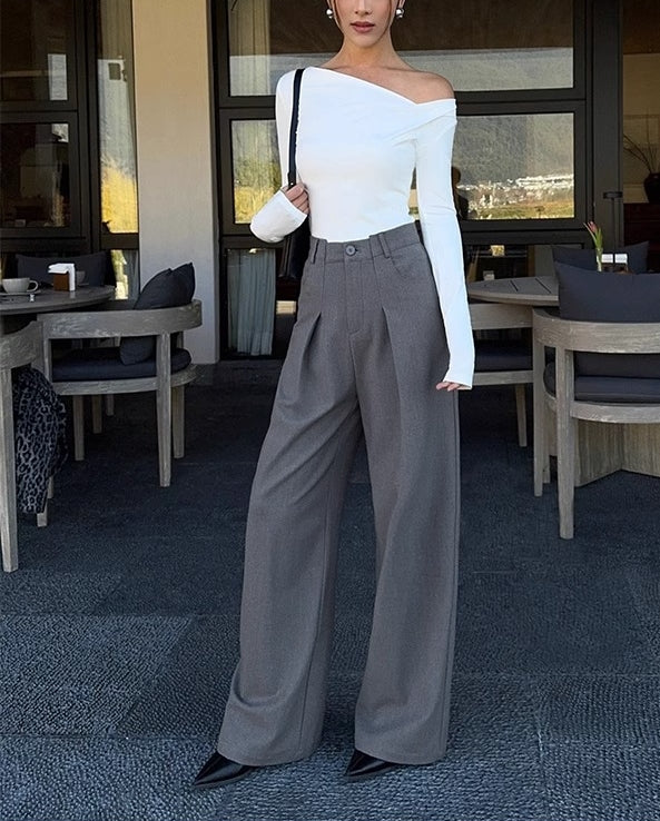 French top (ready stock in white (M)/ 2 colours)