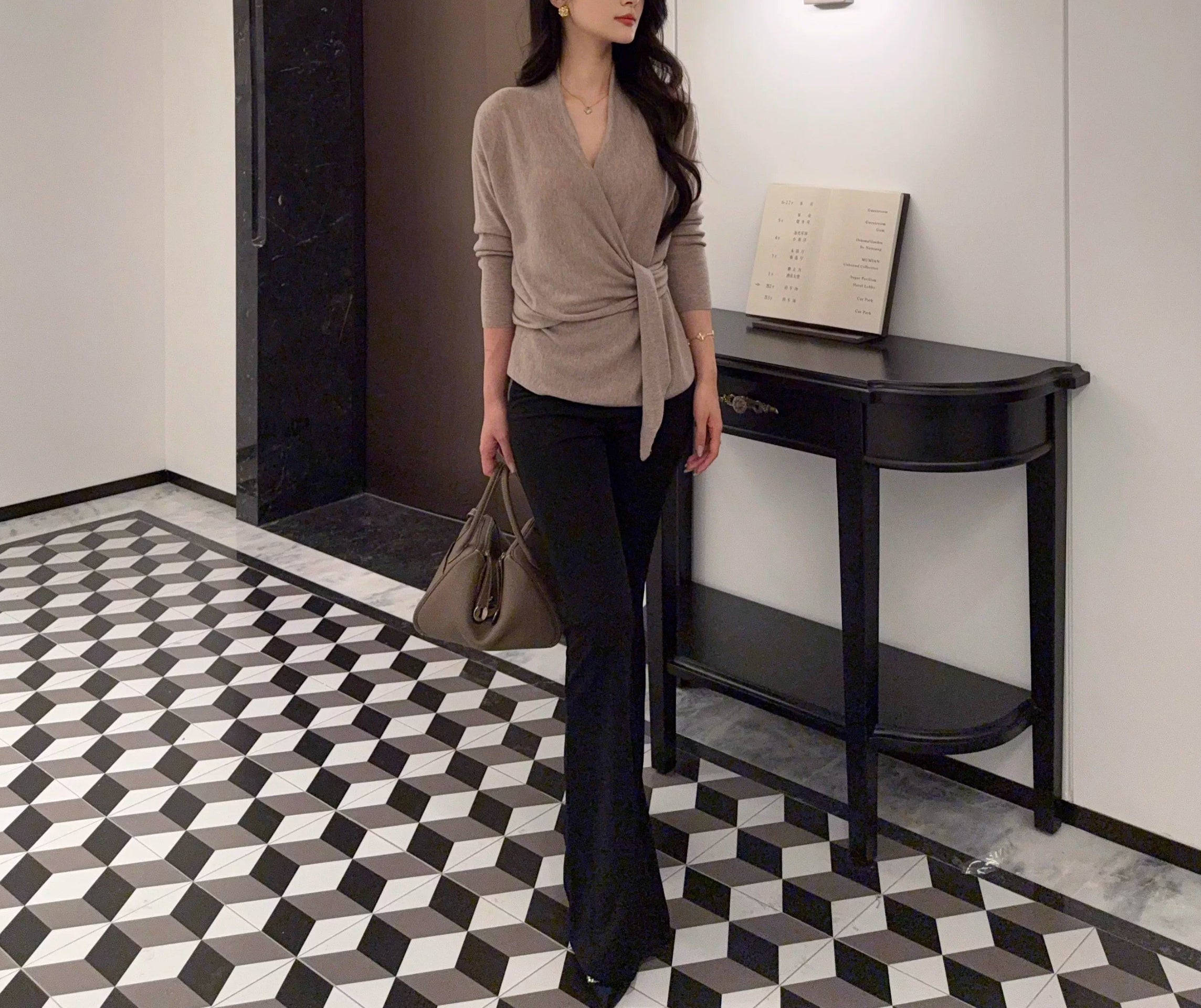 Wraparound wool top (preorder)