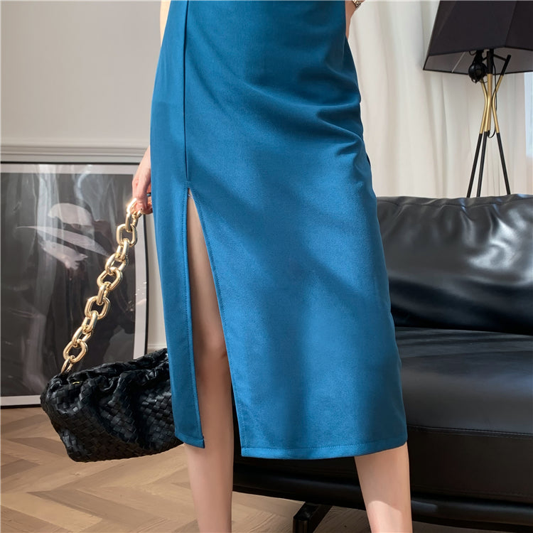 Ally dress (ready stock in peacock and black (S)/ 3 colours)