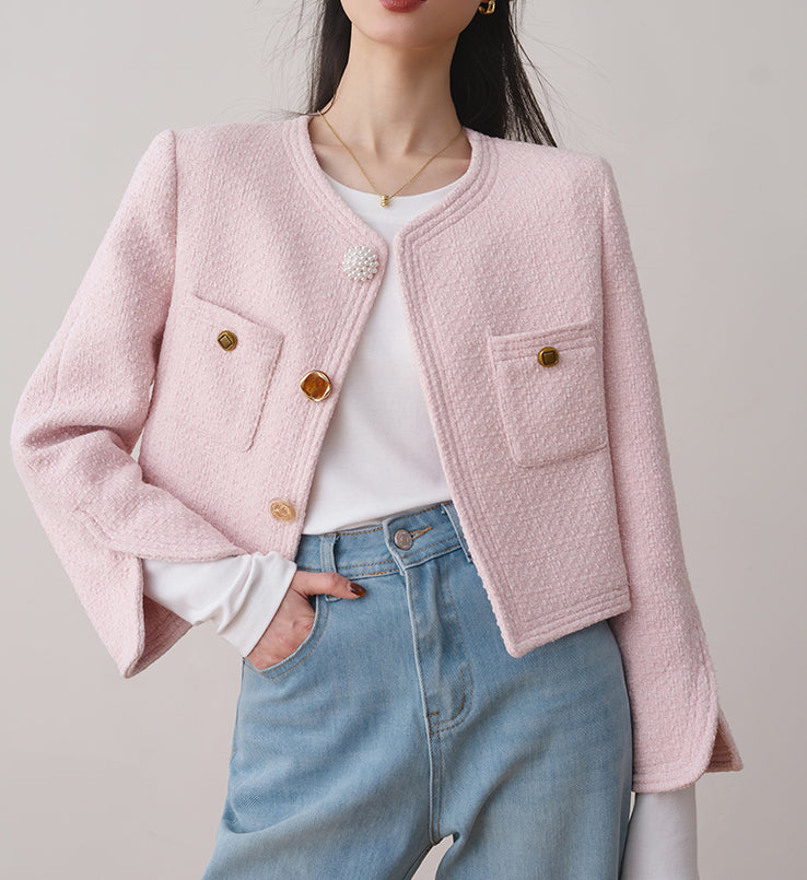 Veste en tweed Calrose (précommande / 3 couleurs)