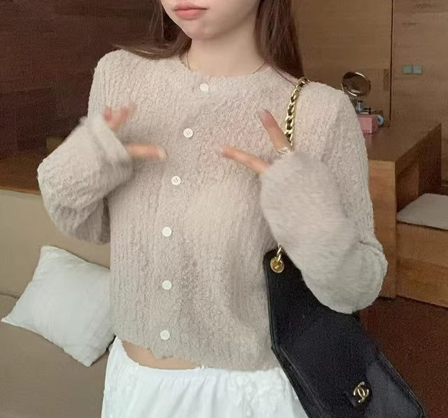 Dopamine fleece cardigan (preorder/ 7 colours)