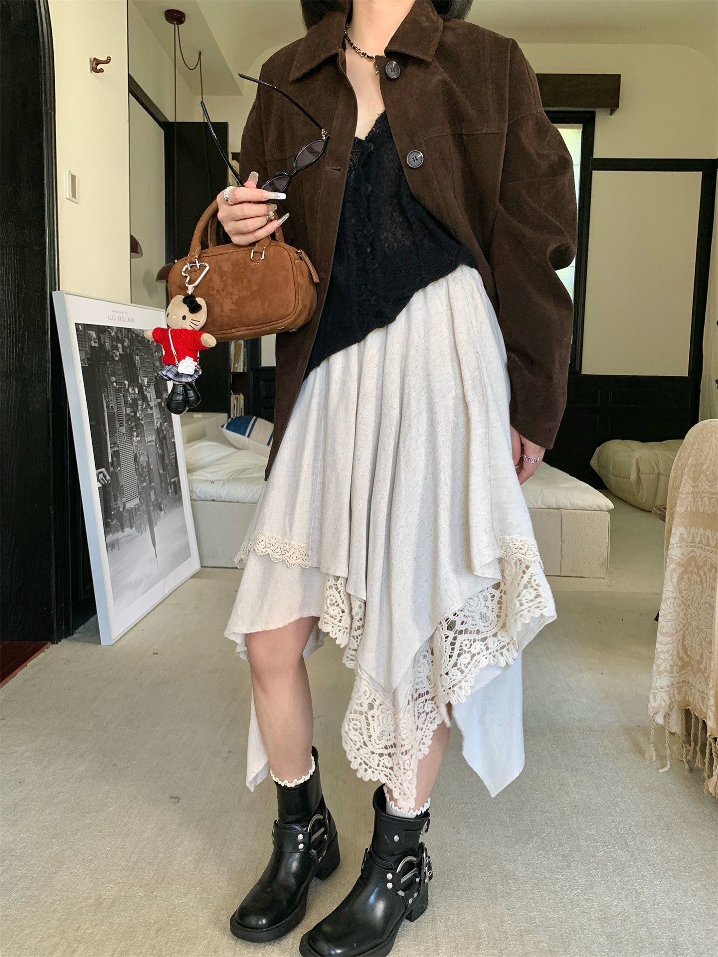 Boho asymmetrical skirt (preorder)