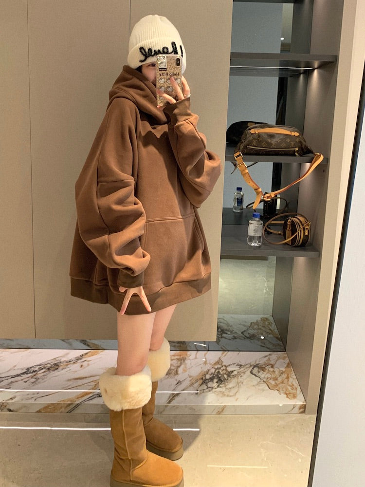 Creme hoodie top (preorder)