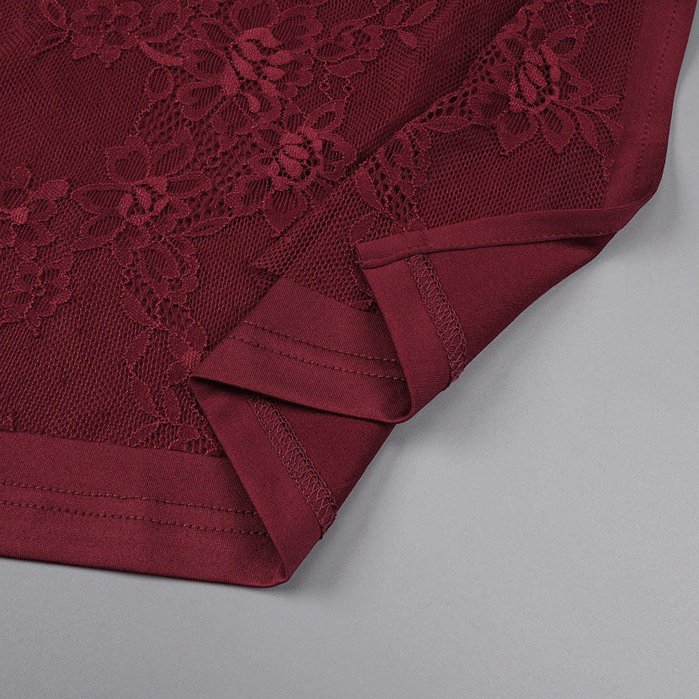 Rosette lace gown (preorder/ 3 colours)