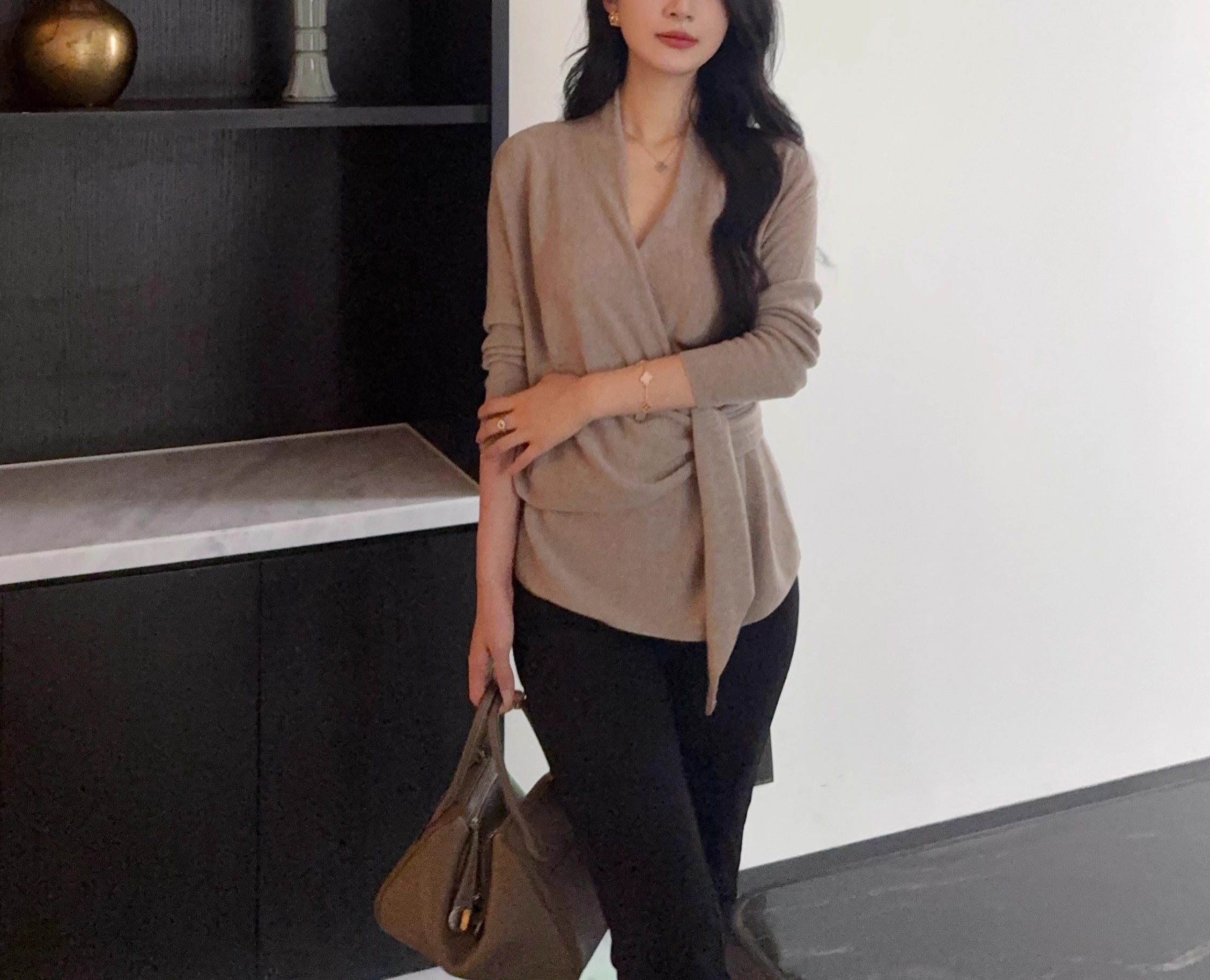 Wraparound wool top (preorder)