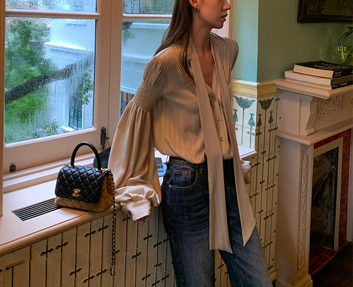 Billowy shirt top (preorder)