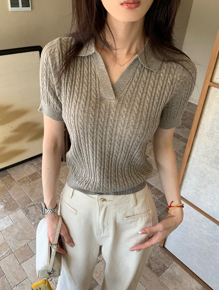 Oxford braided top (preorder/ 2 colours)