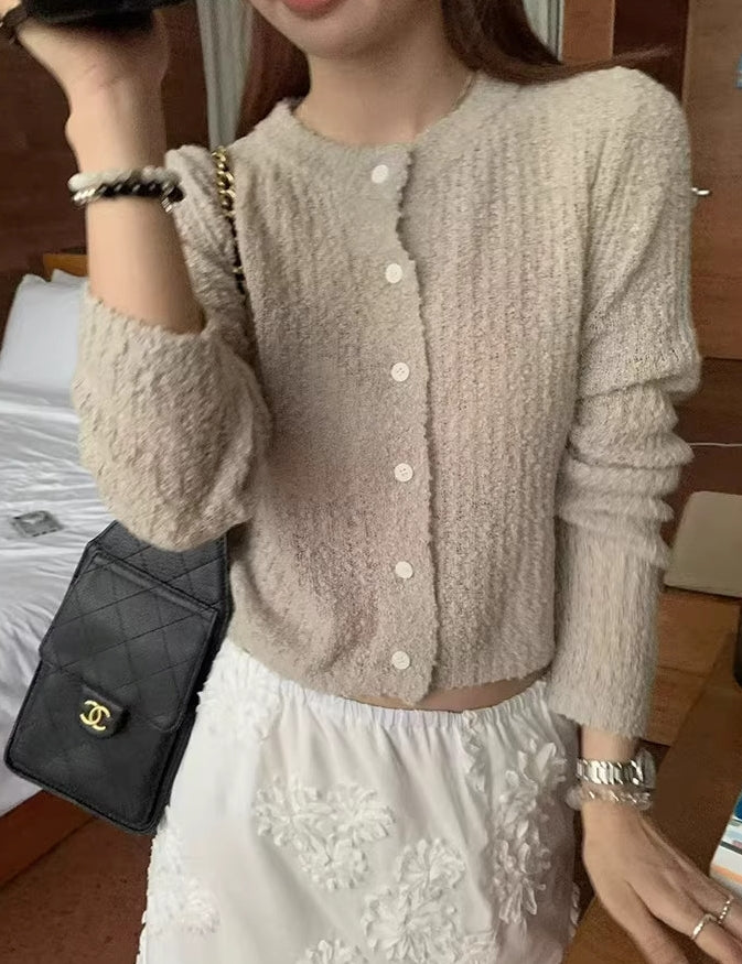 Dopamine fleece cardigan (preorder/ 7 colours)