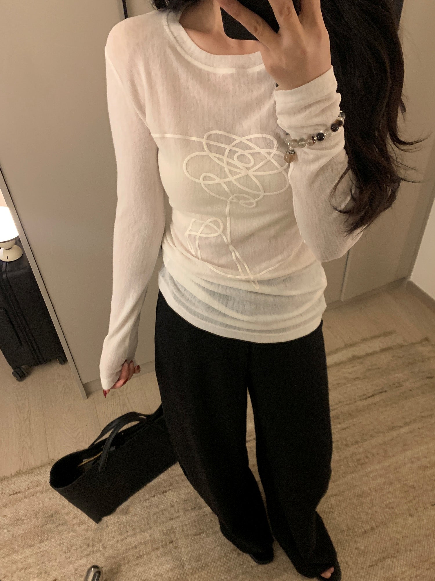 Embossed Rose Top