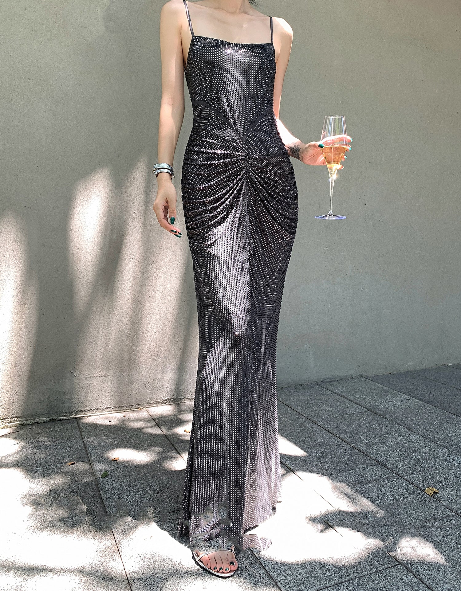 Bedazzled maxi dress (preorder/ 2 colours