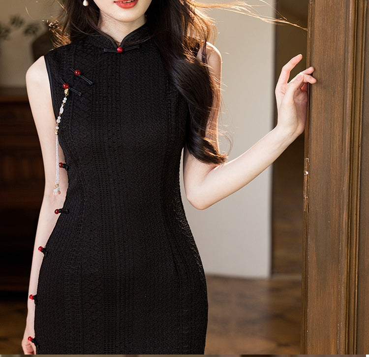 Classic Crochet Cheongsam (preorder/ 3 colours)