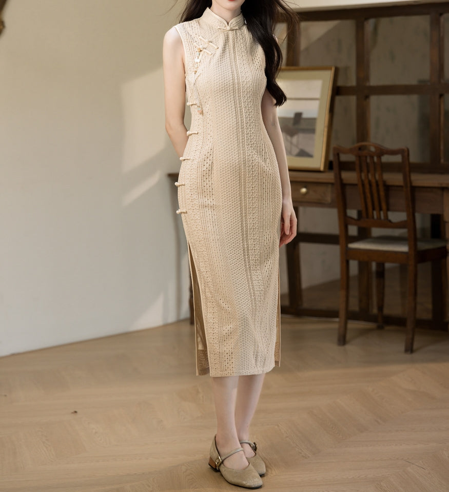 Classic Crochet Cheongsam (preorder/ 3 colours)