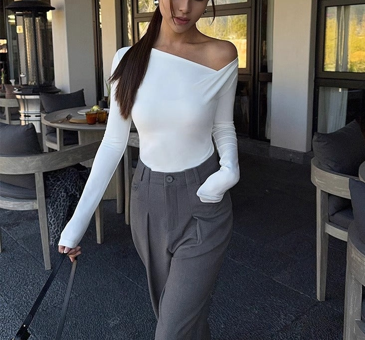 French top (ready stock in white (M)/ 2 colours)