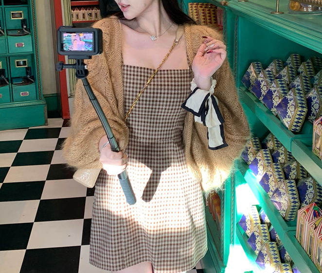 Plaid dress (preorder/ 2 colours)