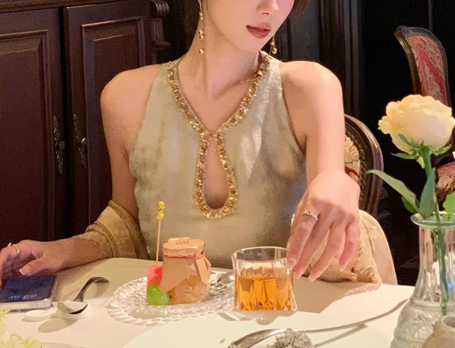 Gold sage dress (preorder/ 2 colours)