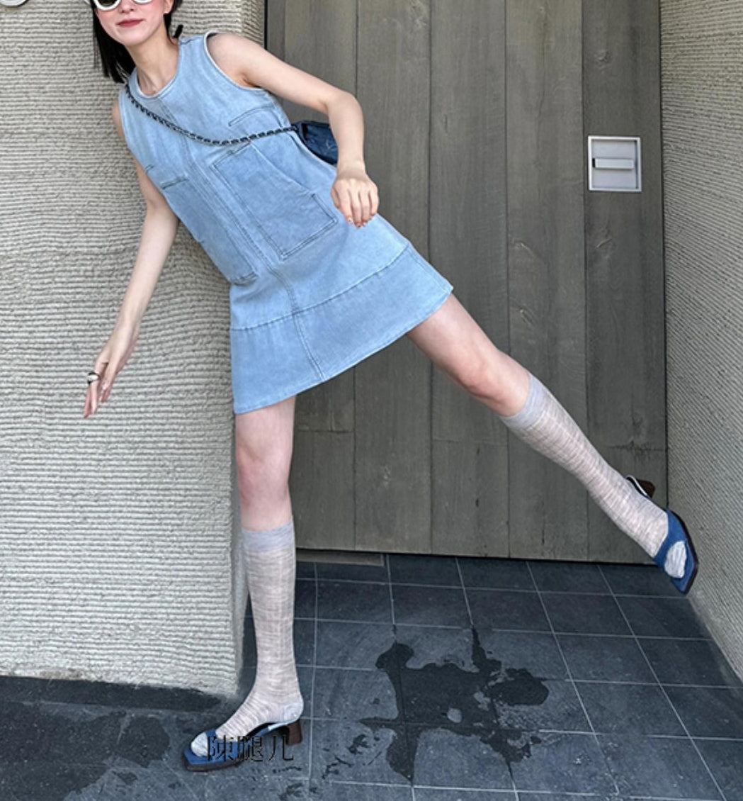 Aria dress (ready stock in dark blue/ 2 colours)