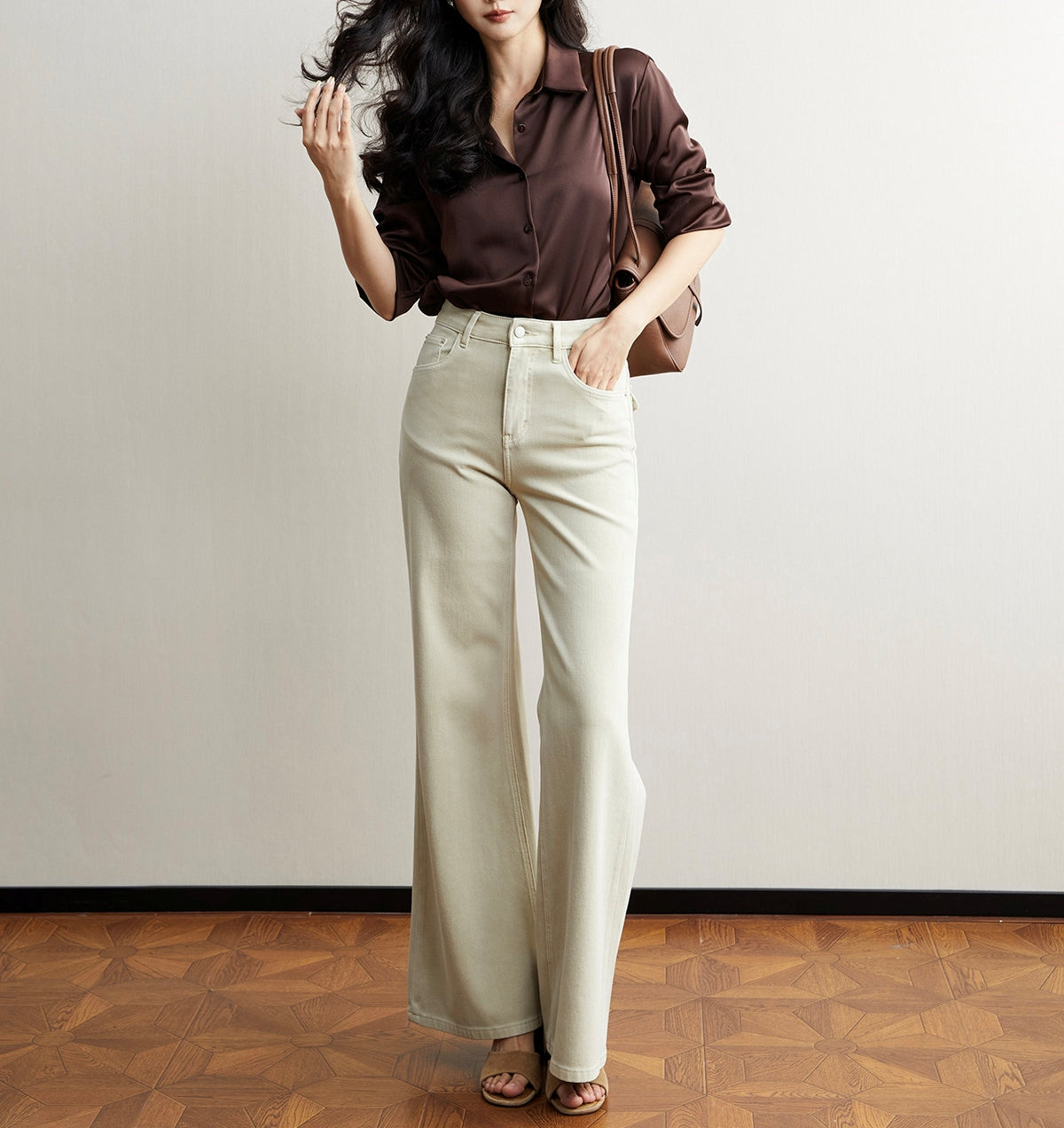 Satin drape shirt (preorder)