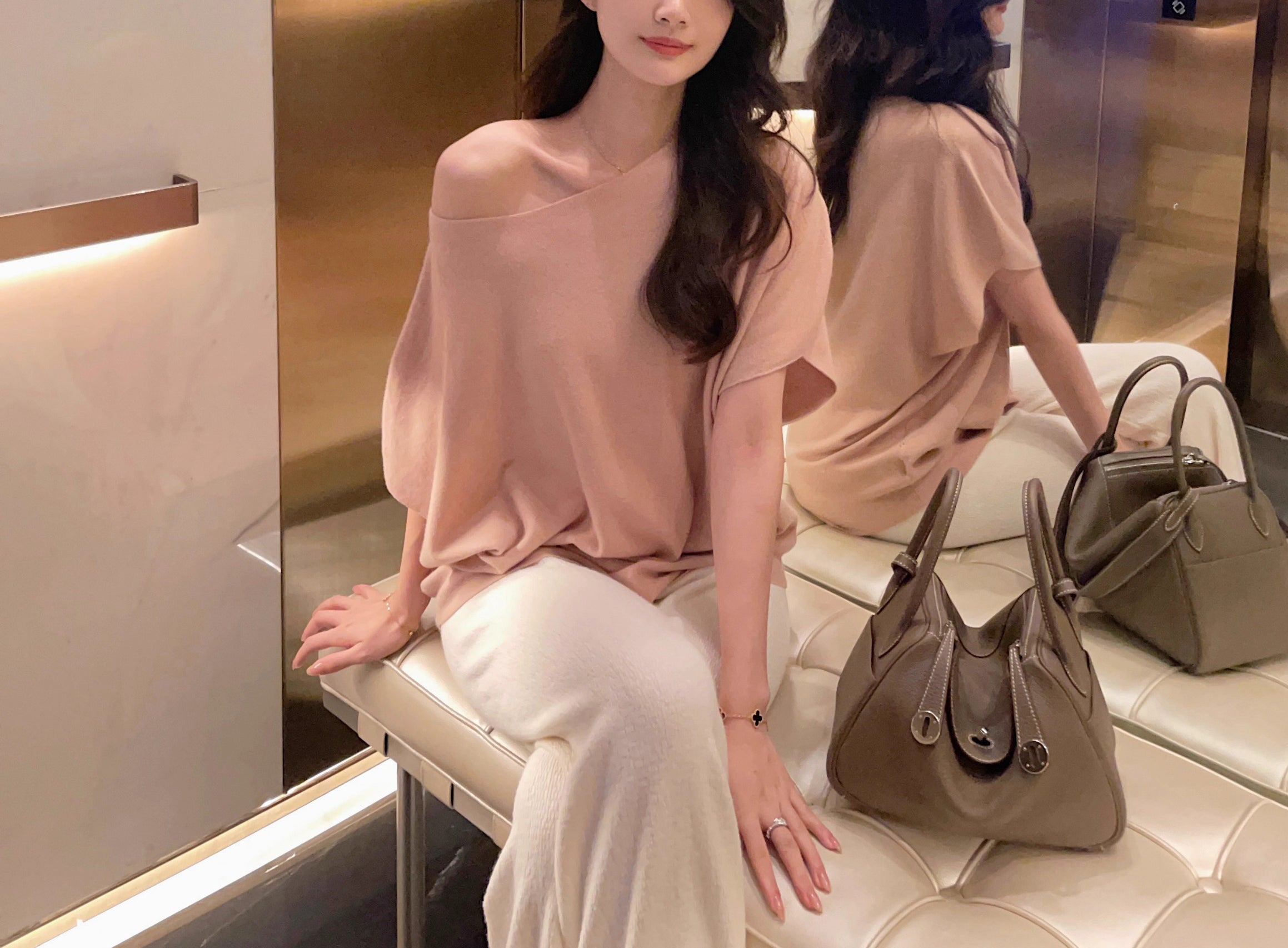 Iris top (ready stock in pink/ 4 colours)