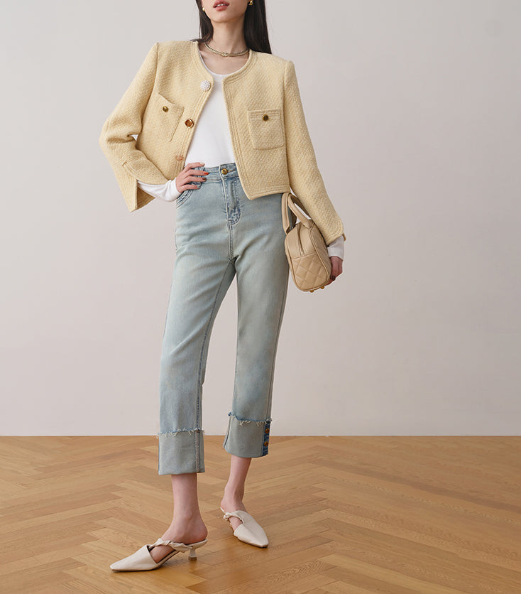 Veste en tweed Calrose (précommande / 3 couleurs)