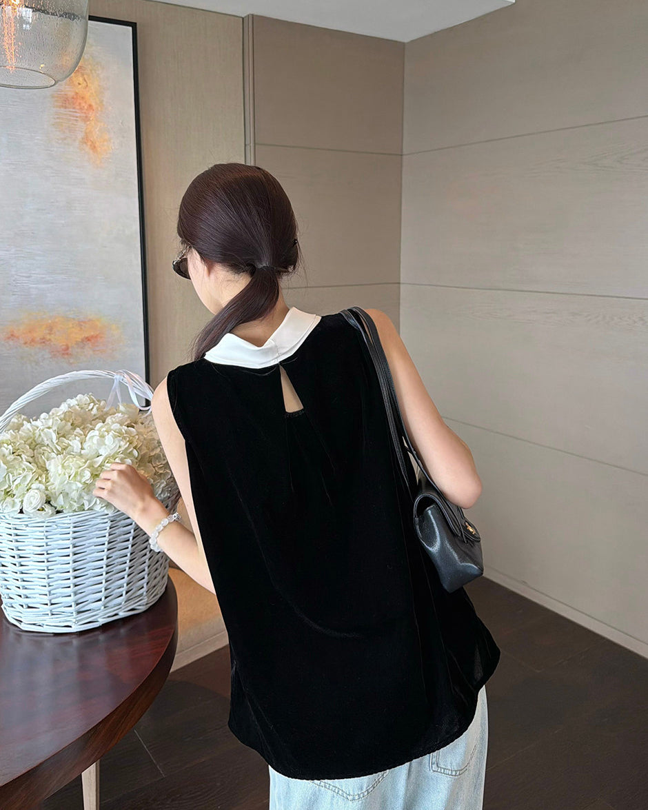 Velvet hepburn top (preorder/ 2 styles)