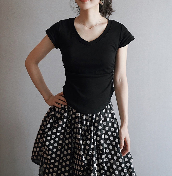 Aris top (ready stock in grey (M)/ 3 colours)