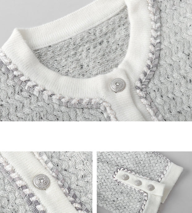 Colorblock wool cardigan (preorder)